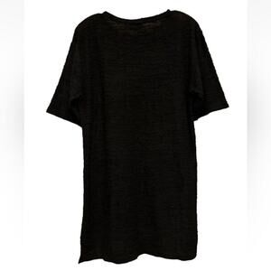 KEEPING NY EVERYWHERE KNYEW Shirt Mens Large Black Textured Designer Tee